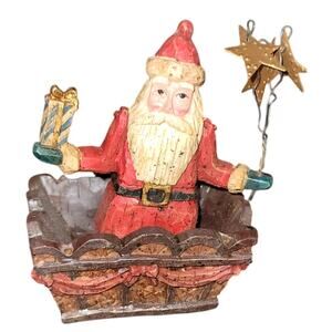 3" Vintage Rockin the Basket Santa